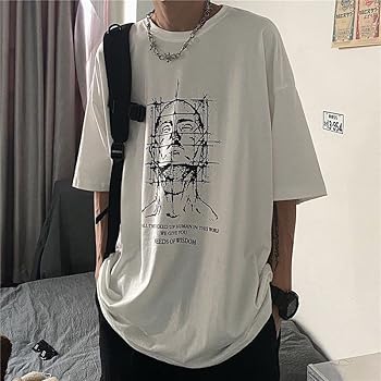 Amazon.com: Vintage 90s Sketch Graphic Tees Y2k Men Oversized T